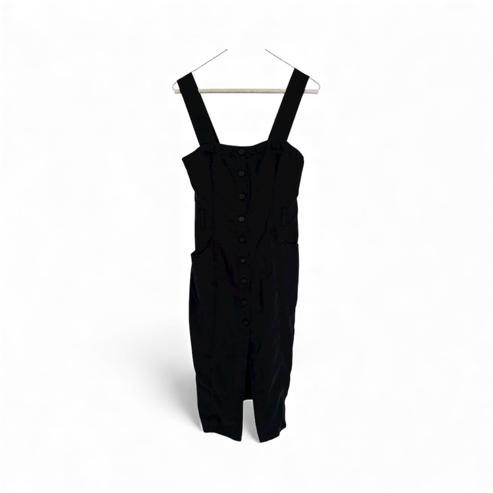 Zara's TRF collection, black button down dress